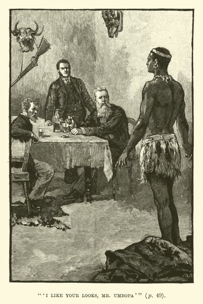 Ilustrace pro doly King Solomons od H Ridera Haggarda od Walter Paget