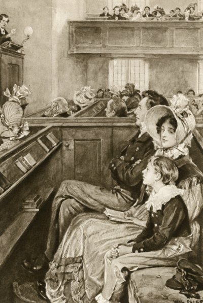 John Ruskin jako chlapec sledující kazatele od Walter Paget