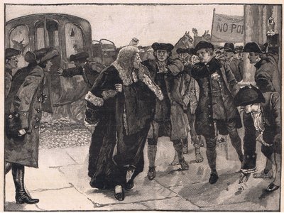Výtržníci No Popery napadli lorda Mansfielda AD 1780 od Walter Paget