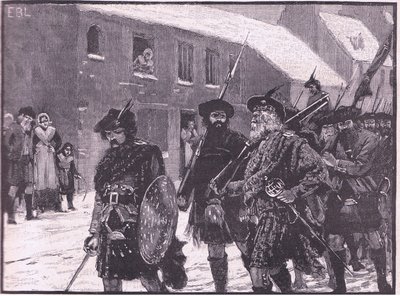 Ústup Highlanders AD 1716 od Walter Paget