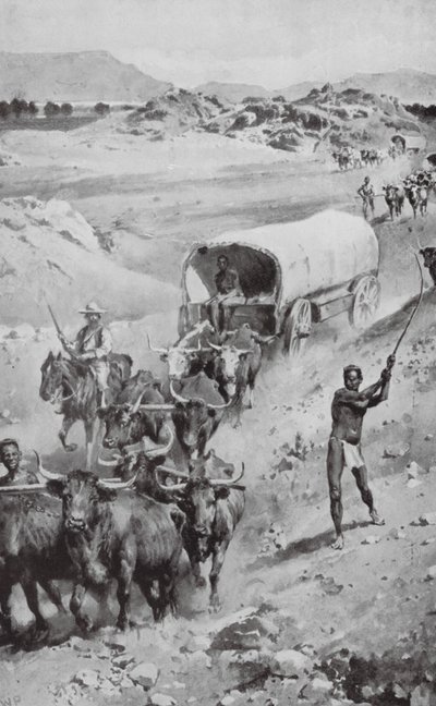 Velká búrská cesta do Natalu v letech 1835-36 (litografie) od Walter Paget