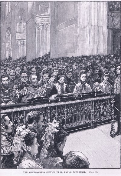 Děkovná bohoslužba v katedrále svatého Pavla 1871 našeho letopočtu od Walter Paget