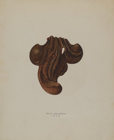 Ornamental Iron Leaf, 1938. od Walter Praefke