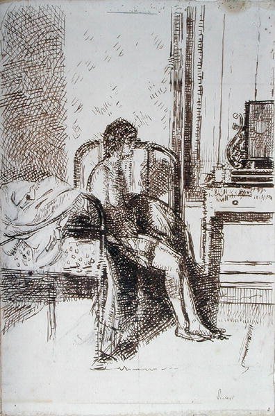 Lady of the Chorus (inkoust na papíře) od Walter Richard Sickert