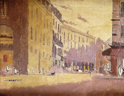 Ulice v Dieppe, od Walter Richard Sickert