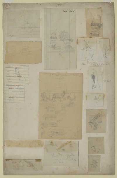 Několik studií (tužka na papíře) od Walter Richard Sickert