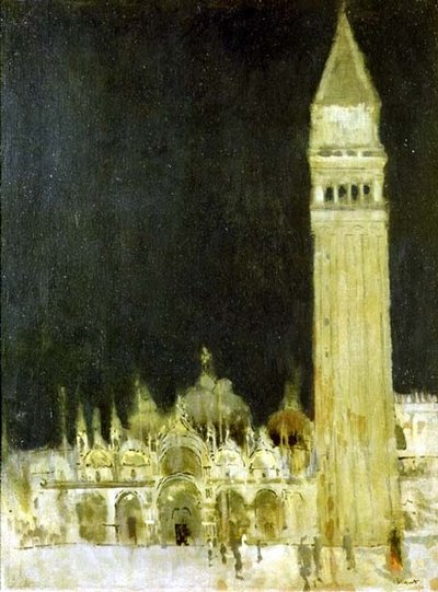 Campanile, Benátky, cca 1896-97 (olej na plátně) od Walter Richard Sickert
