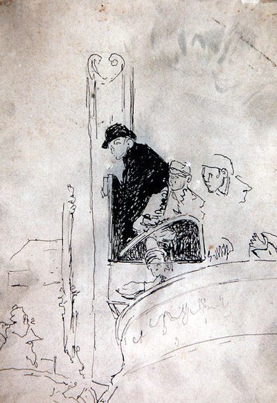The Gallery of the Old Bedford, c.1895-1900 (pero a inkoust na papíře) od Walter Richard Sickert