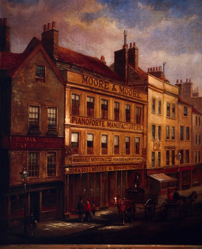 Bishopsgate, Londýn, v roce 1871, 1872 od Walter Riddle