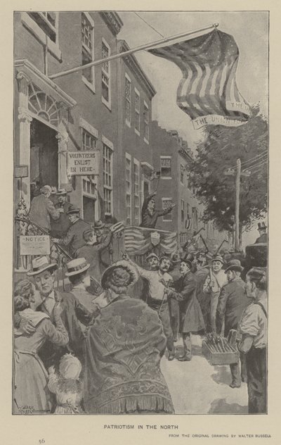 Patriotismus na severu (litho) od Walter Russell
