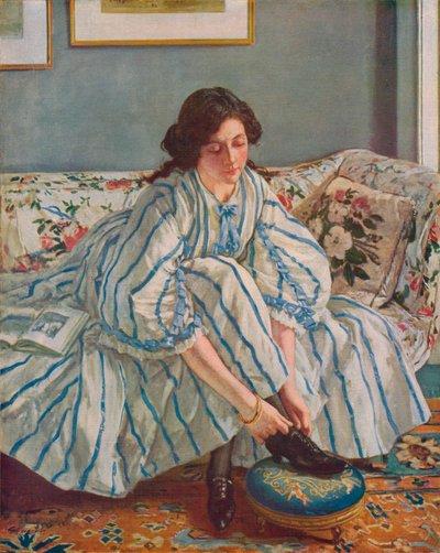 Zavazování boty, cca 1900 od Walter Russell
