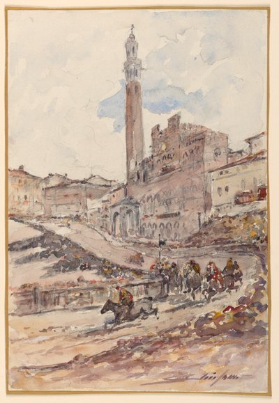 Dostihy, Siena, Itálie od Walter Shirlaw