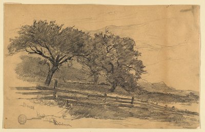 Krajina v Dorset, Vermont od Walter Shirlaw