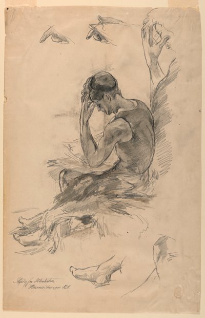 Studie pro ilustraci od Walter Shirlaw