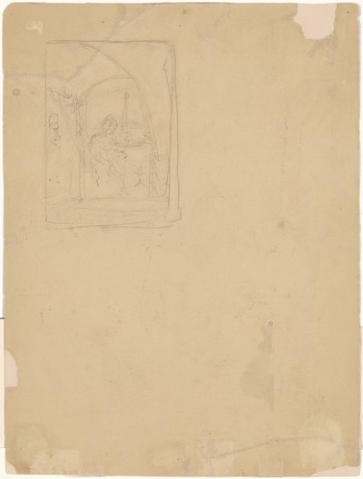 Studie interiéru [verso] od Walter Shirlaw