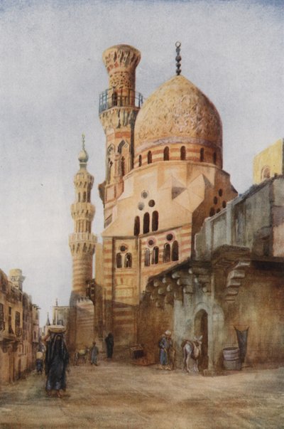 Mešity v Sharia Bab-el-Wazir, Káhira od Walter Spencer Stanhope Tyrwhitt