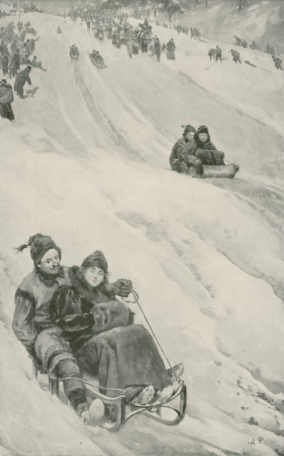 Sáňkařský svah v Kanadě od Walter Stanley Paget