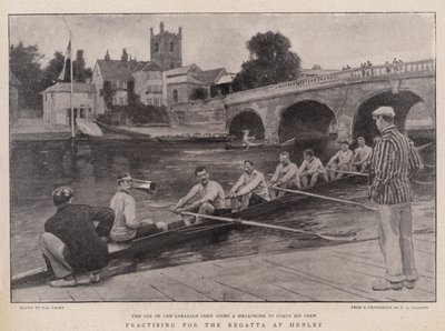 Cvičení na regatu v Henley od Walter Stanley Paget
