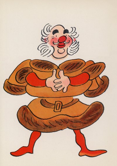 Čísla z dětských knih: Falstaff (barevná litografie) od Walter Trier