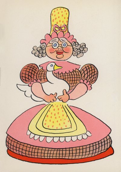 Čísla z dětských knih: Matka Husa (barevná litografie) od Walter Trier