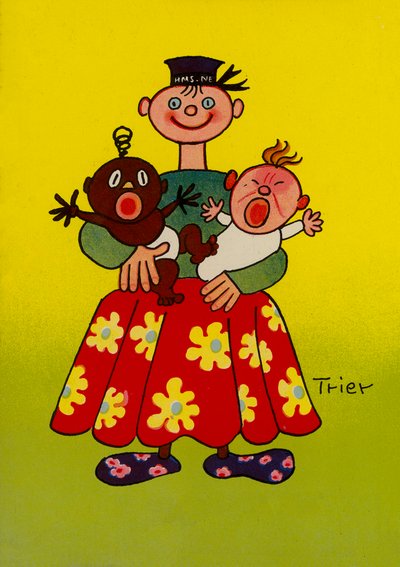 Jeden z Bláznivých lidí Waltera Triera (barevná litografie) od Walter Trier
