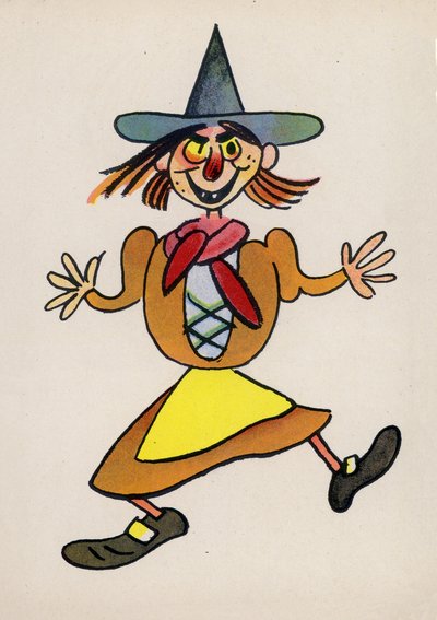 Jeden z Bláznivých lidí Waltera Triera (barevná litografie) od Walter Trier