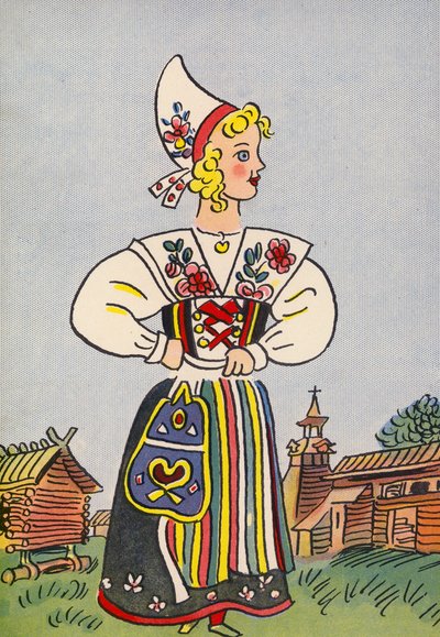 Bláznivé kostýmy Waltera Triera: Švédsko (barevná litografie) od Walter Trier