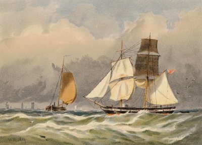 Brigáda na cestách (barevná litografie) od Walter William May