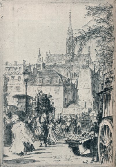 Place St. Michel, Paříž, c1913 od Walter Zeising