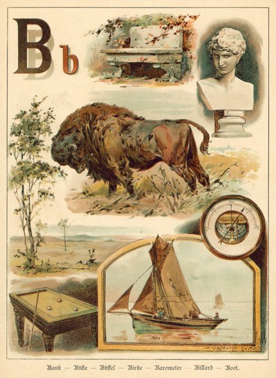 Písmeno B (chromolitho) od Walter Zweigle