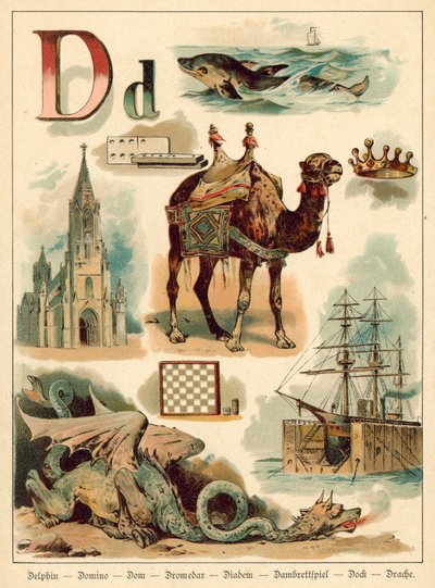 písmeno D (chromolitho) od Walter Zweigle