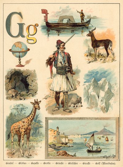 písmeno G (chromolitho) od Walter Zweigle