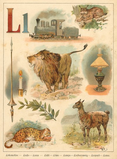 písmeno L (chromolitho) od Walter Zweigle
