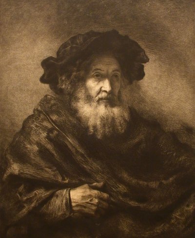 Bez názvu: Rembrandtesque Old Man, 20. století. od Waltner