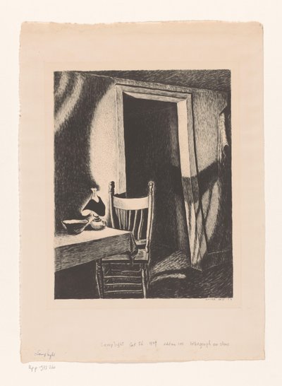 Interiér světlem lampy od Wanda Gág (signed by artist)