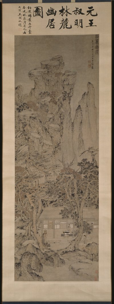 Tichý život v zalesněném údolí 林麓幽居圖 od Wang Meng