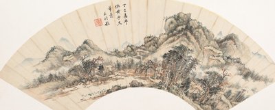 Landscape after Huang Gongwang, dated 1677. od Wang Shimin