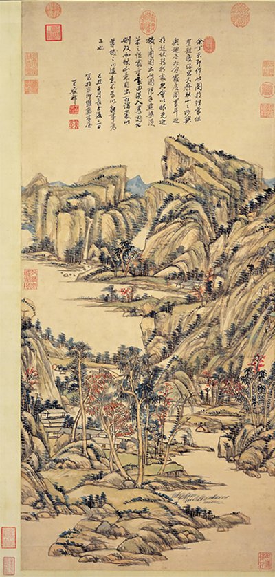 Podzimní hory. Wang Yuanqi. Národní palácové muzeum od Wang Yuanqi
