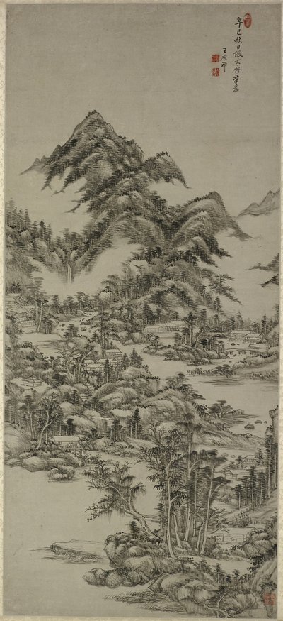 krajina po Huang gong od Wang Yuanqi