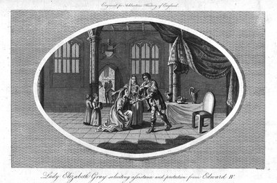 „Lady Elizabeth Grayová žádá o pomoc a ochranu od Edwarda IV.“, 1793 od Warren