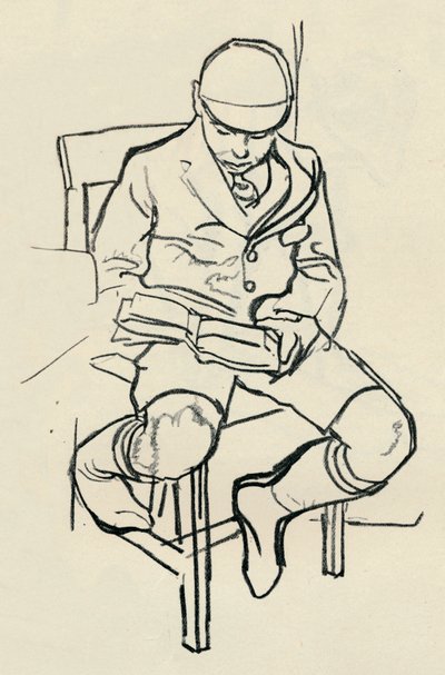 Boy Reading, c1900 od Warwick Reynolds