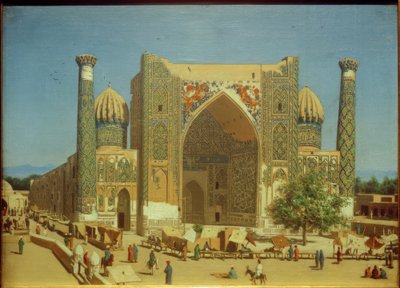 Shir-Dor Medrese na náměstí Registan v Samarkandu od Wassili W. Werestschagin