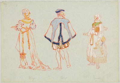 Měšťanský a selský kroj 16. století od Wassily Kandinsky