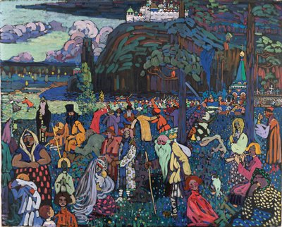 Barevný život (Motley Life) 1907 (tempera na plátně) od Wassily Kandinsky