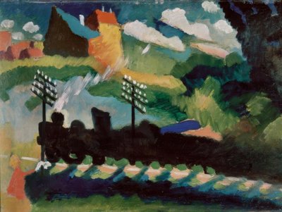 Železnice poblíž Murnau od Wassily Kandinsky