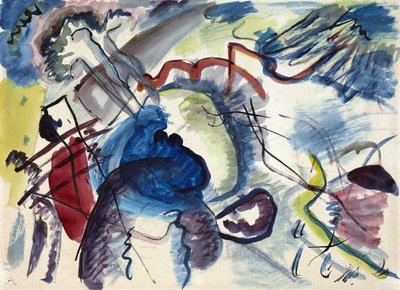 ""Esquisse pour peinture a bordure blanche"" (Sketch for Painting with White Border) (Design pro malbu s bílým okrajem) Malba od Wassily Kandinsky od Wassily Kandinsky