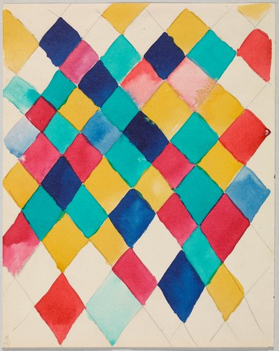 Farbstudie mit Rauten od Wassily Kandinsky