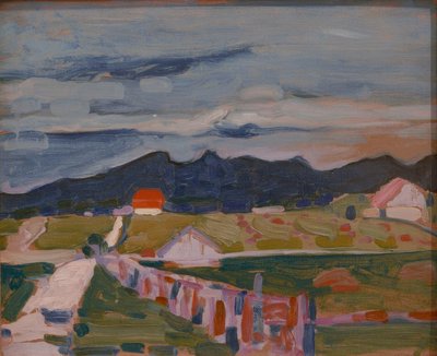 Pole poblíž Murnau od Wassily Kandinsky
