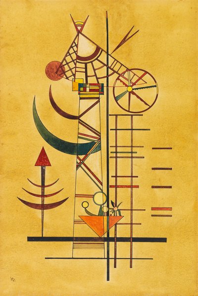 Zakřivené hroty, 1927. od Wassily Kandinsky