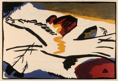 Holzschnitt zu dem Gemälde "Lyrisches" (Blatt 9 aus: "Klänge") od Wassily Kandinsky